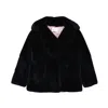 Alberta Ferretti Friday Rabbit Fur Jacket In Black