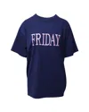 Alberta Ferretti Friday T-shirt In Navy Blue Cotton In Blue