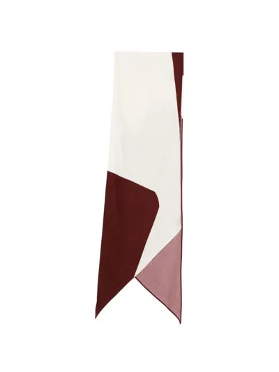 Alberta Ferretti Geometric Scarf In Neutral