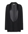 Alberta Ferretti Georgette Blazer In Black
