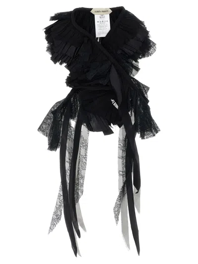 ALBERTA FERRETTI GEORGETTE COLLAR
