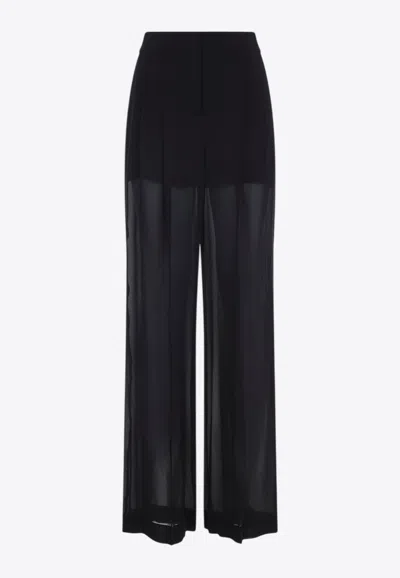 Alberta Ferretti Alberta Ferreti Georgette Pants In Black