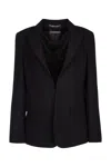 Alberta Ferretti Alberta Ferreti Peak Lapel Single Breasted Blazer