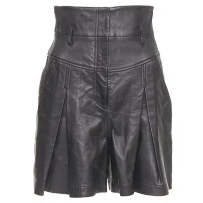 Pre-owned Alberta Ferretti Giacca Black Leather Culottes