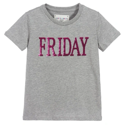 Alberta Ferretti Kids' Girls Grey Cotton T-shirt