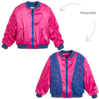 Alberta Ferretti Kids' Girls Pink & Blue Reversible Jacket