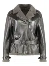 Alberta Ferretti Glitter-effect Jacket In Gray
