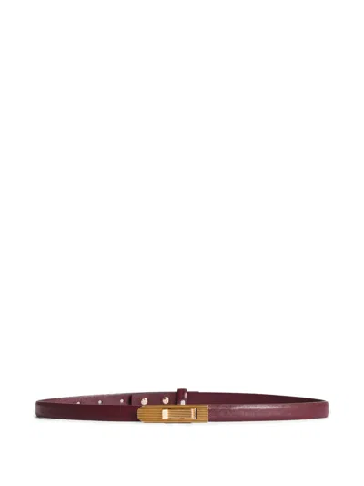 Alberta Ferretti Goat-skin Belt In Brown