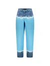 Alberta Ferretti Gradient-effect Panelled Jeans In Blue