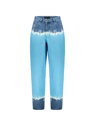 Alberta Ferretti Gradient-effect Panelled Jeans In Blue