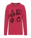 Alberta Ferretti Embroidered Jumper In Pink
