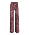 Alberta Ferretti Graphic Printed Wide-leg Trousers In Brown