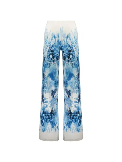 Alberta Ferretti Graphic-print Trousers In Multi