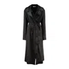 Alberta Ferretti Gray Duster In Lightweight Wool In Black