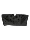 Alberta Ferretti Bead-embellished Bustier Top In Black