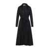 Alberta Ferretti Alberta Ferreti Virgin Wool Midi Dress In Black