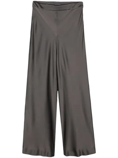 ALBERTA FERRETTI ALBERTA FERRETTI GREY WIDE-LEG SATIN TROUSERS