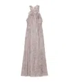 Alberta Ferretti Alberta Ferreti Macrame Foliage Long Dress In Nude