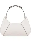 Alberta Ferretti Small Handle Gem Leather Tote Bag In Weiss