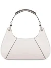 Alberta Ferretti Small Handle Gem Leather Tote Bag In White