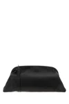 Alberta Ferretti Women Black Handbag With Removable Handle And Clasp Closure In Leather Woman In Black