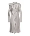 Alberta Ferretti Hanging Long-sleeved Dress In Gray