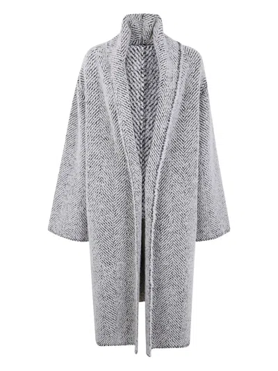 ALBERTA FERRETTI HERRINGBONE-PATTERN COAT