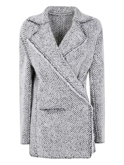 ALBERTA FERRETTI HERRINGBONE-PATTERN JACKET