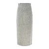 Alberta Ferretti Herringbone Pencil Skirt In Gray