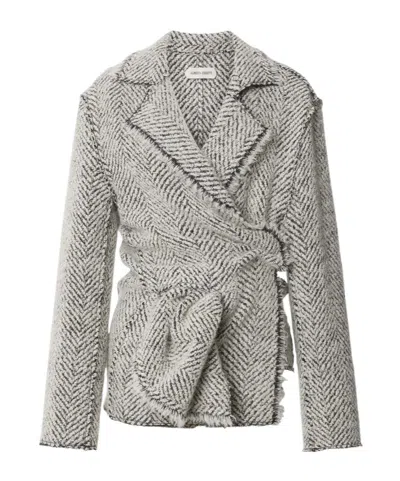 ALBERTA FERRETTI ALBERTA FERRETTI HERRINGBONE WRAP JACKET