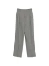 Alberta Ferretti Herringbone-pattern Belt-loop Trousers In Gray