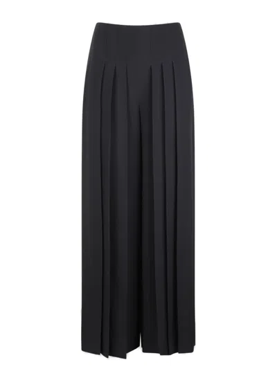Alberta Ferretti Flared Trousers In Black