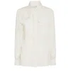 ALBERTA FERRETTI HIGH-LOW HEM POPLIN SHIRT