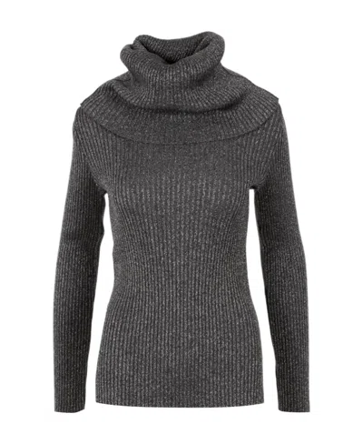 Alberta Ferretti High-necked Sweater In Gray