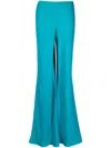 Alberta Ferretti High-rise Flared Trousers In Blue