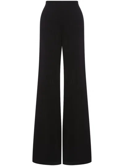 Alberta Ferretti High-rise Palazzo Pants In Black