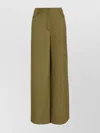 Alberta Ferretti High-rise Trousers Wide-leg Design Pockets In Green