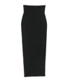 Alberta Ferretti High-waisted Virgin Wool Maxi Skirt In Black