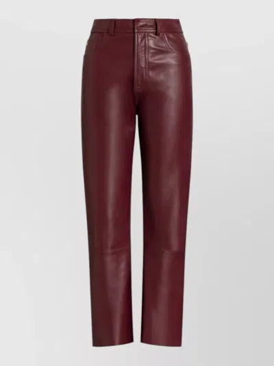Alberta Ferretti High Waist Slim Cropped Tailored Pants
