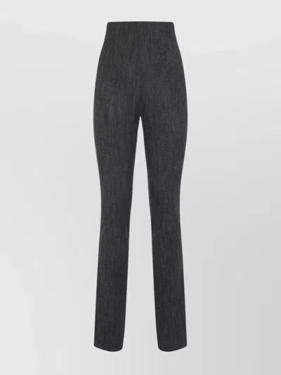 ALBERTA FERRETTI HIGH WAIST SLIM FIT WOOL TROUSERS
