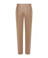 Alberta Ferretti Mikado Trousers In Brown