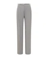 Alberta Ferretti Enver Satin Trousers In Gray