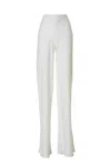 Alberta Ferretti High Waist Wide Leg Flared Pants In Bianco