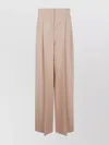 Alberta Ferretti High Waist Wide Leg Trousers In Pink