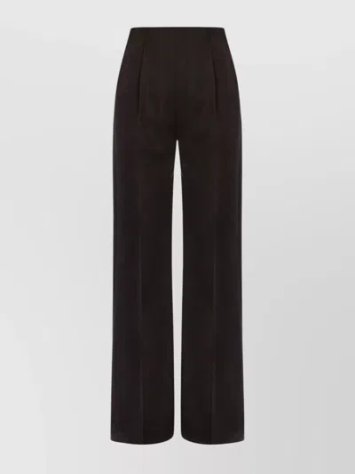 ALBERTA FERRETTI HIGH WAIST WIDE LEG TROUSERS WITH TEXTURED FABRIC