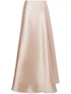 Alberta Ferretti Flowing Maxi Skirt In Lightweight Polyester Fabric In Gold