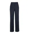 Alberta Ferretti Wide-leg Satin Pant Inverted Pleats In Black