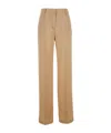 Shop Alberta Ferretti Satin Trousers In Nude