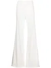 Alberta Ferretti Fine-knit Flared Trousers In 白色