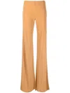 Alberta Ferretti High-waisted Flared Trousers In Braun